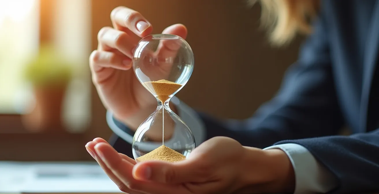 Abstract visualization of time and value exchange in productivity