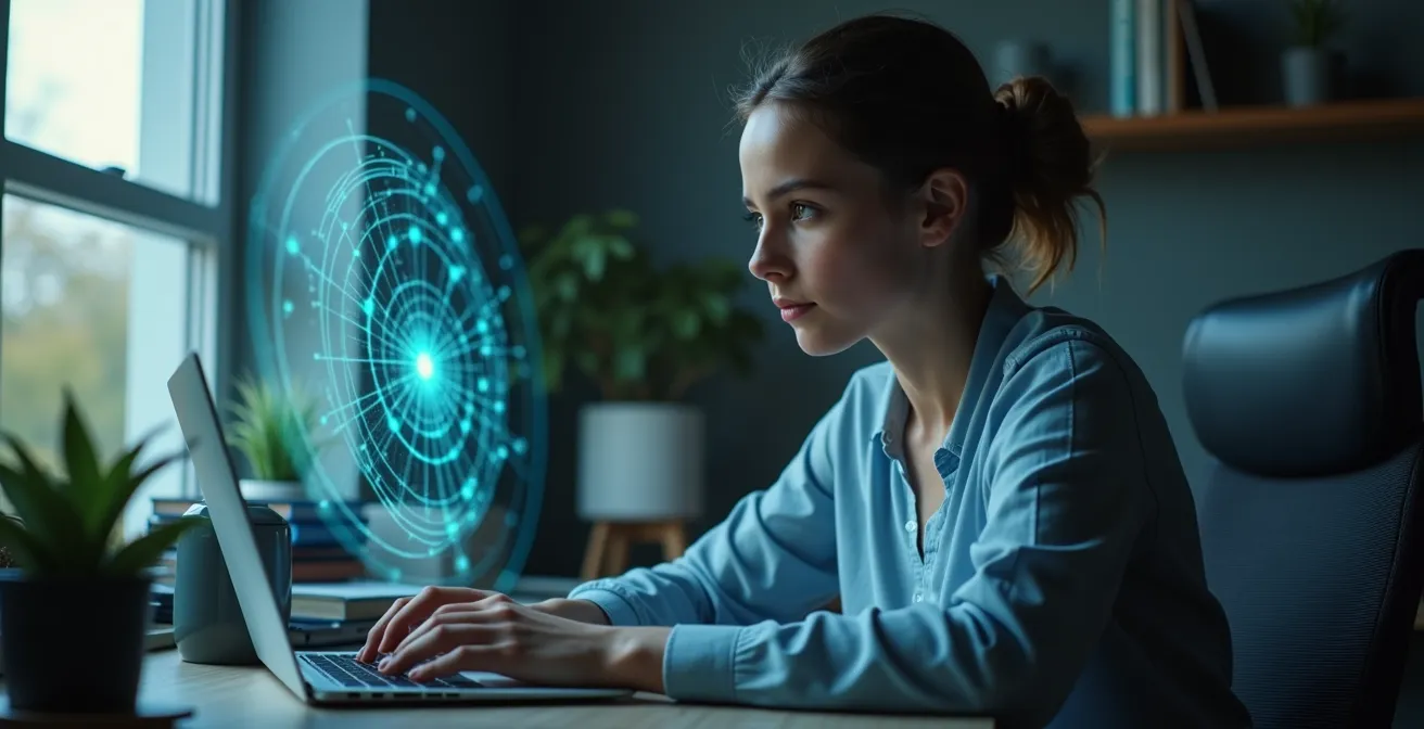 Digital ethnographer observing niche online communities for emerging trends