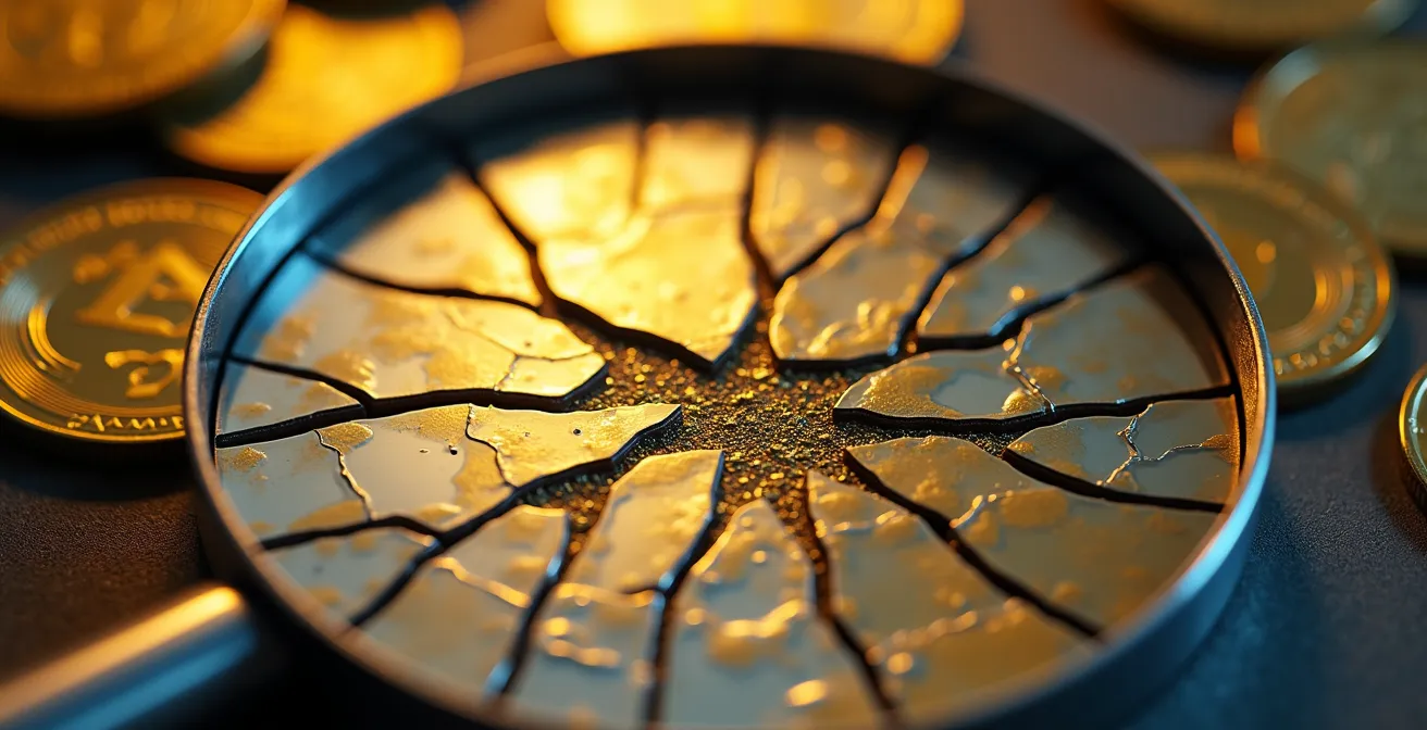 Optical illusion showing how P/E ratios can mislead investors about company health